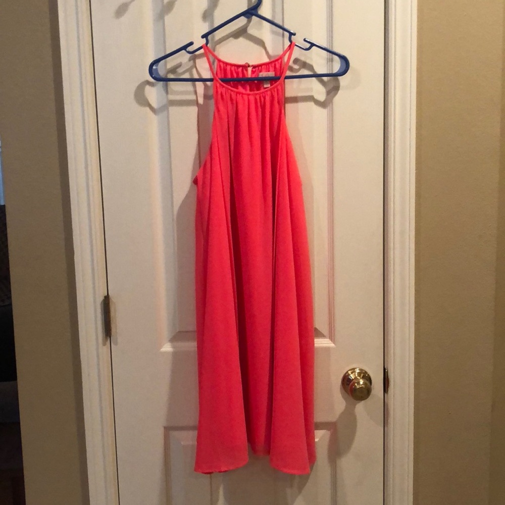 pink strapy dress